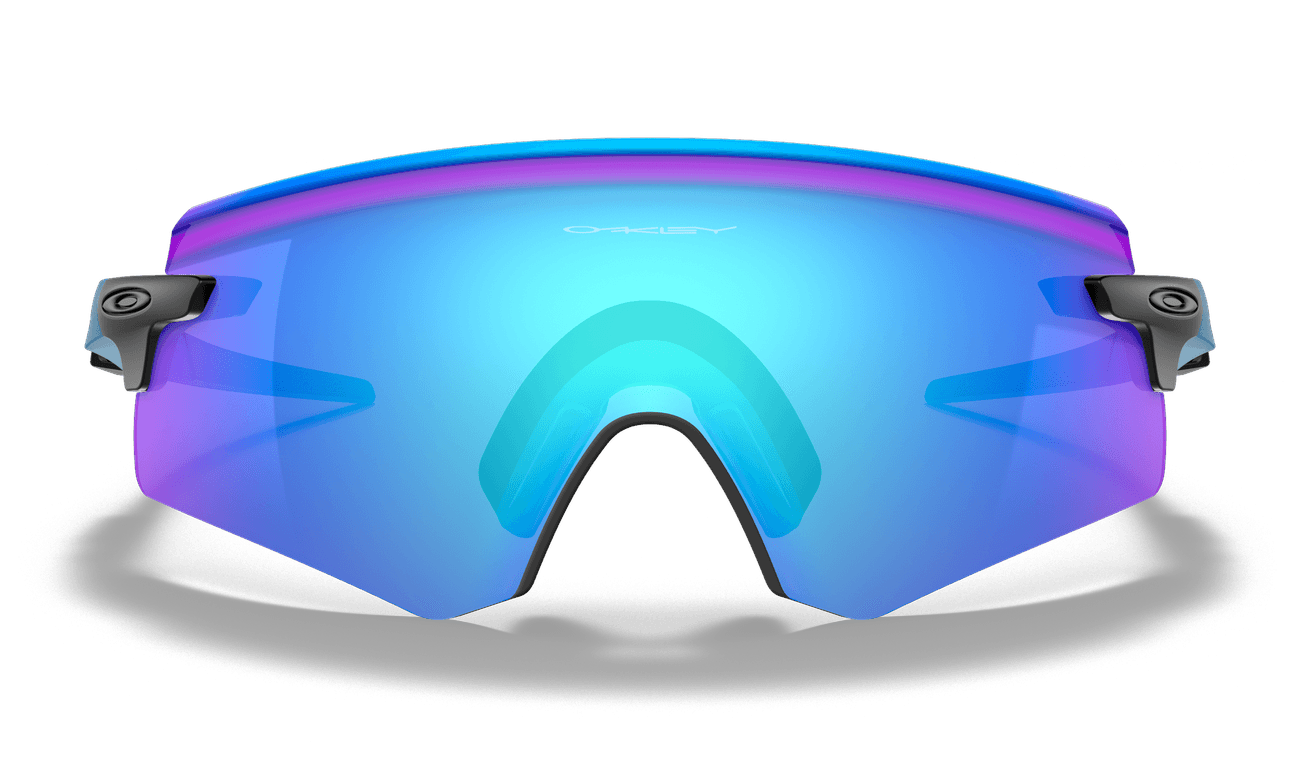 Oakley Encoder-Matte Cyan Blue Colour Shift Frame-Prizm Sapphire Mirror Lenses